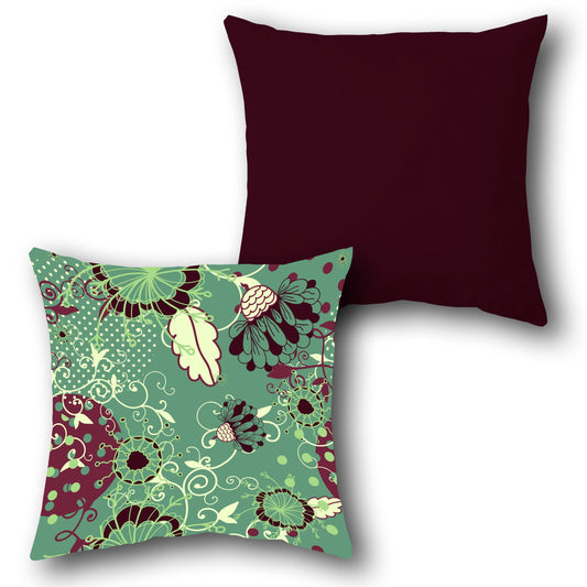 Vintage Bloom  Design Cushion Single (Front & Back)