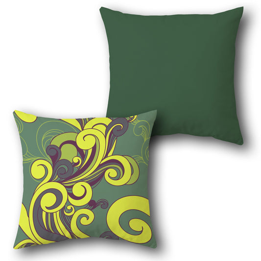 Retro Swirl  Design Cushion Single (Front & Back)