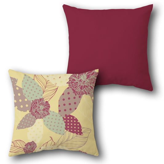 Polka Petal  Design Cushion Single (Front & Back)