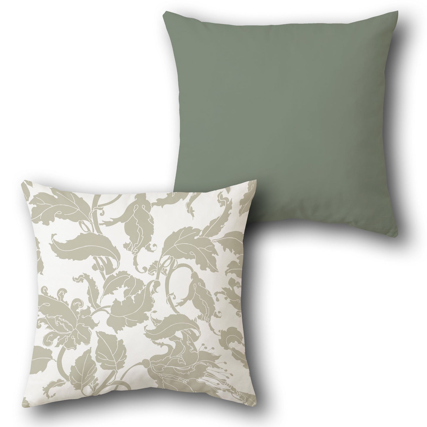 Classic Leaf Silhouette Decorative   Design Cushion Single (Front & Back)