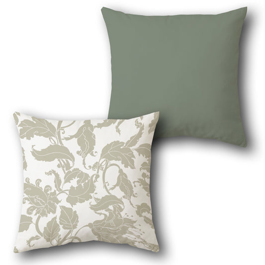 Classic Leaf Silhouette Decorative   Design Cushion Single (Front & Back)