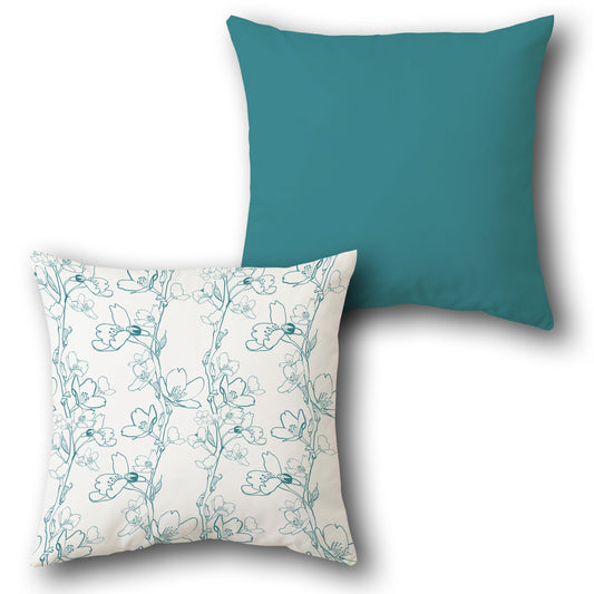Tropical Leaf Pattern Decorative   Design Cushion Single (Front & Back)