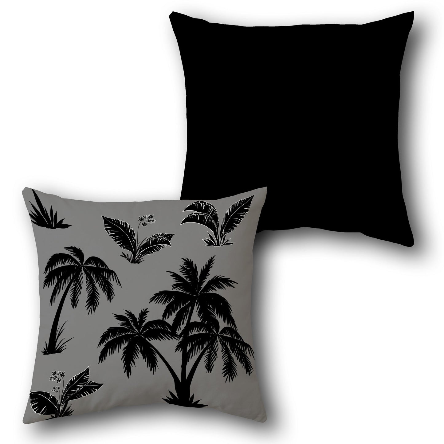 Tropical Silhouette Throw   Design Cushion Single (Front & Back)