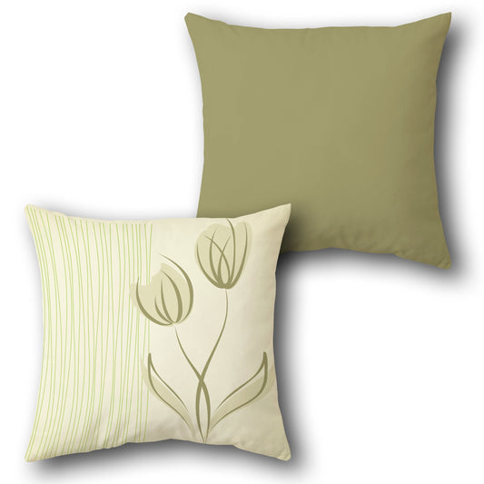 Tulip Serenity Throw   Design Cushion Single (Front & Back)