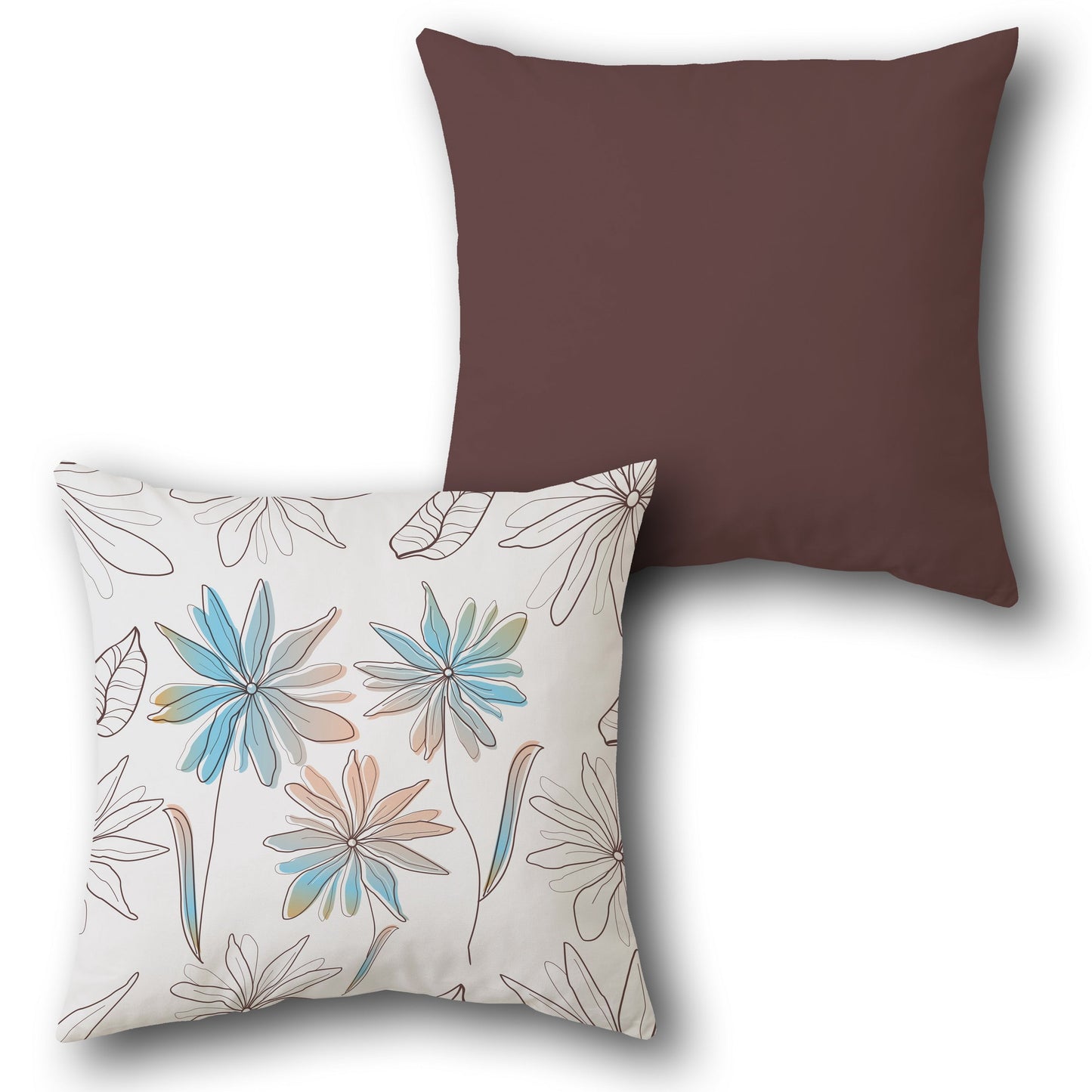 Delicate Petals Throw   Design Cushion Single (Front & Back)