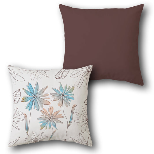 Delicate Petals Throw   Design Cushion Single (Front & Back)