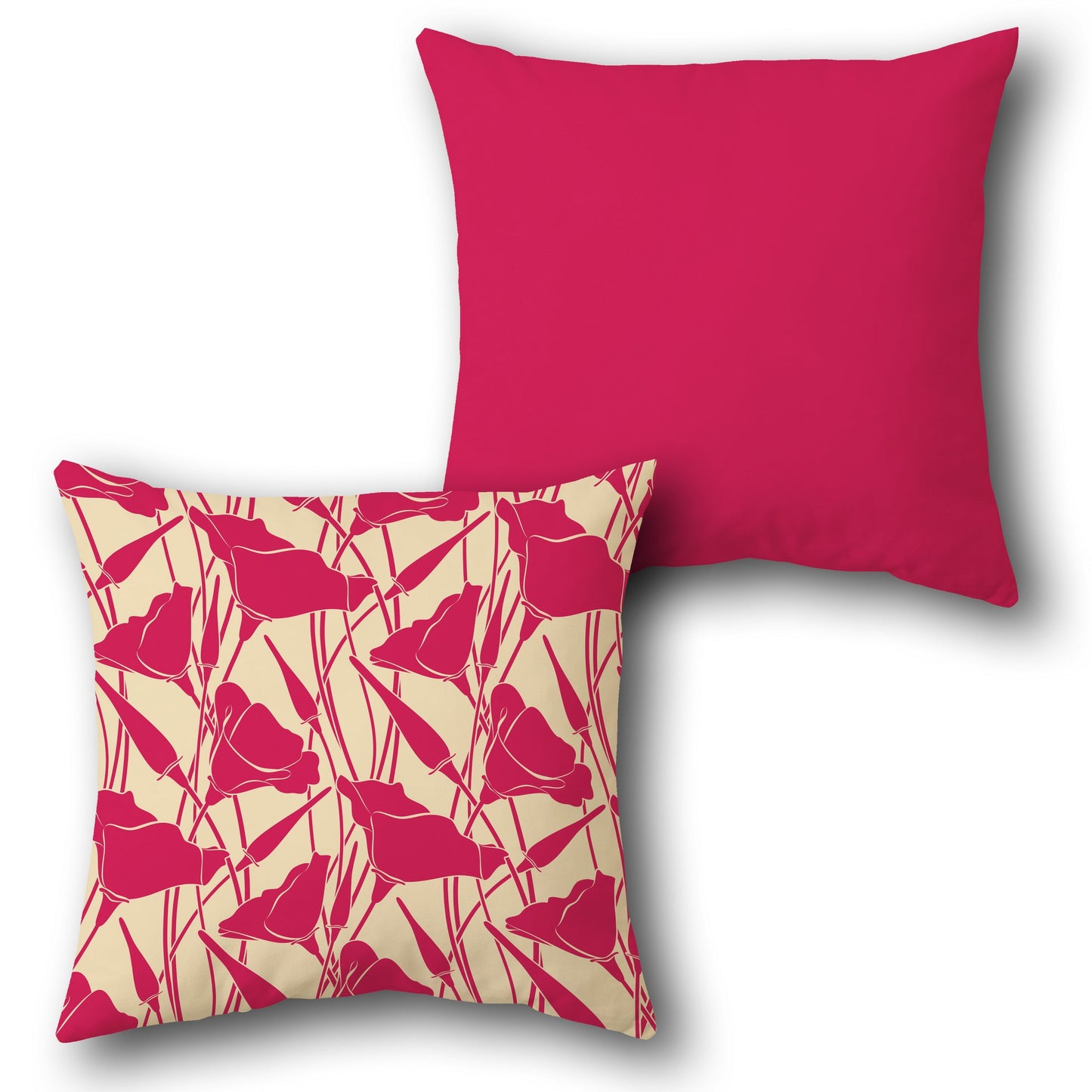 Bold Cute Floral Design Cushion Single (Front & Back)