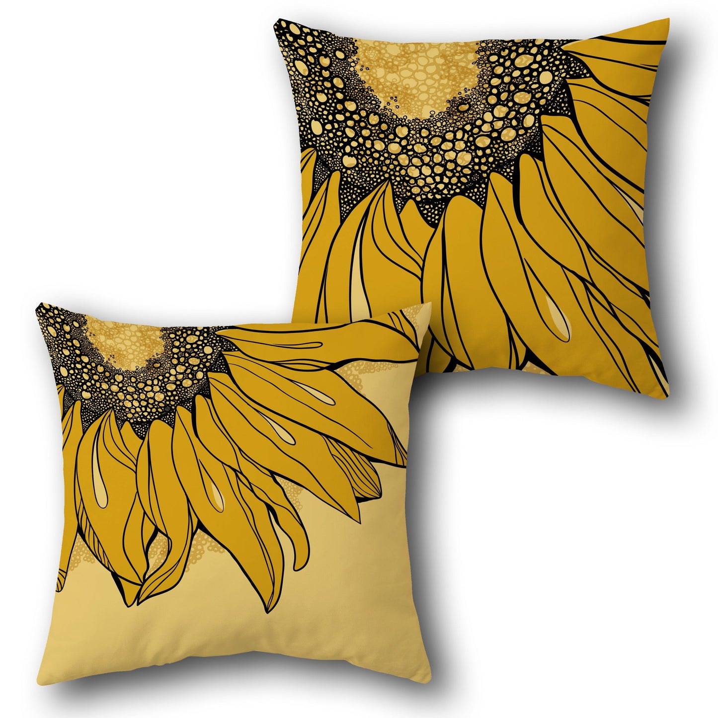 Sunflower Burst  Design Cushion Single (Front & Back)