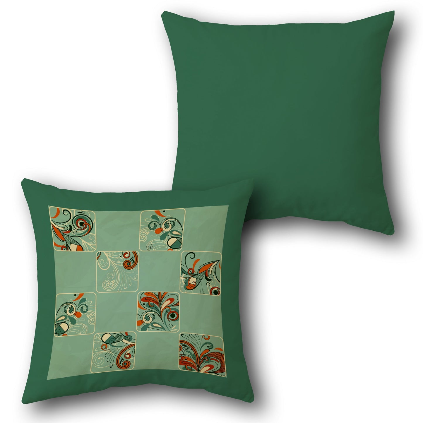Patchwork Swirl  Design Cushion Single (Front & Back)