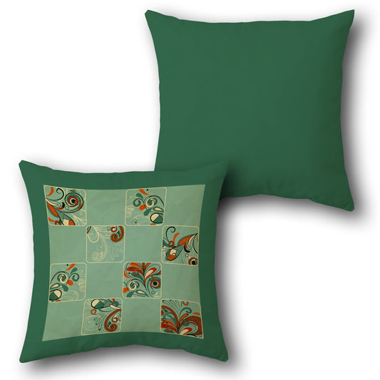 Patchwork Swirl  Design Cushion Single (Front & Back)