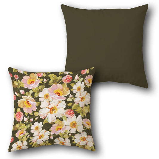 Marigold Bloom  Design Cushion Single (Front & Back)