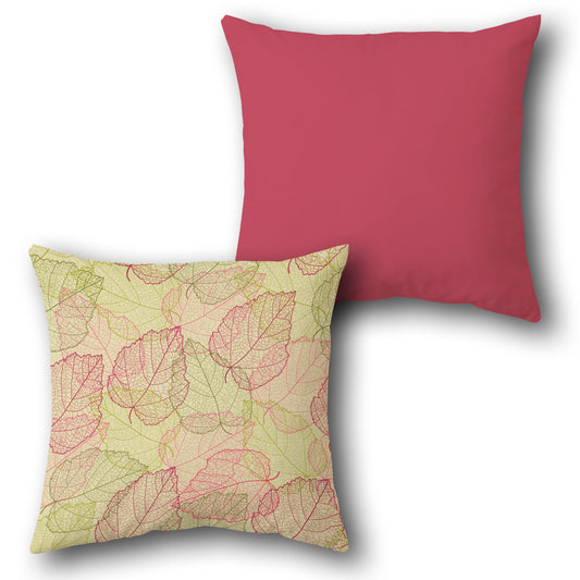 Autumn Leaves  Design Cushion Single (Front & Back)