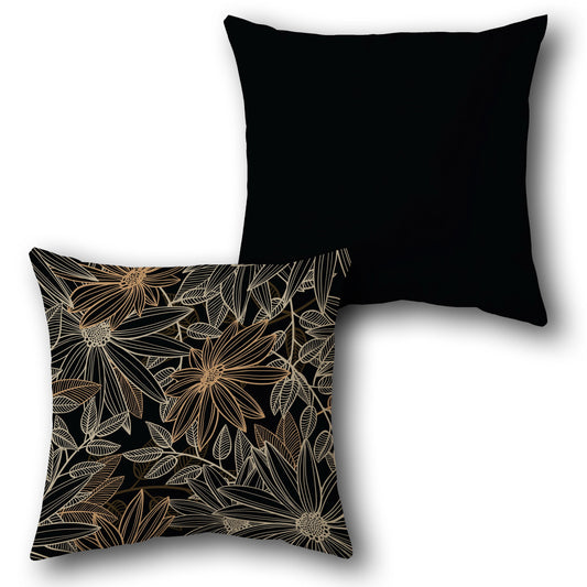 Ebony Floral  Design Cushion Single (Front & Back)