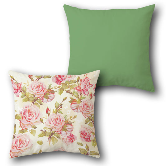 Garden Rose  Design Cushion Single (Front & Back)