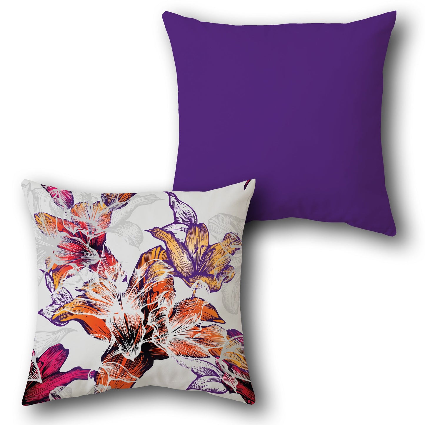 Vivid Lily  Design Cushion Single (Front & Back)