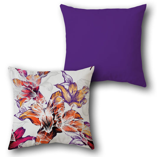 Vivid Lily  Design Cushion Single (Front & Back)