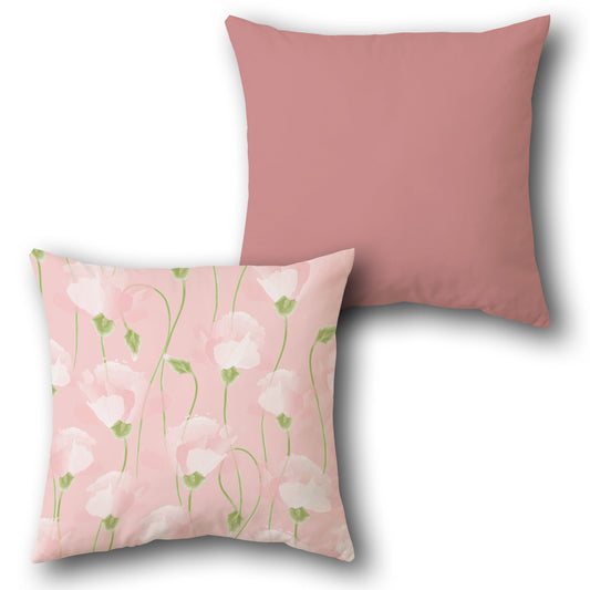 Blush Blossom Throw  Design Cushion Single (Front & Back)