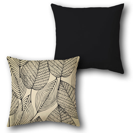 Intricate Leaf Throw  Design Cushion Single (Front & Back)