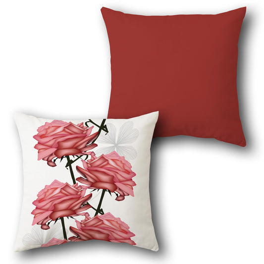 Rose Elegance Throw  Design Cushion Single (Front & Back)