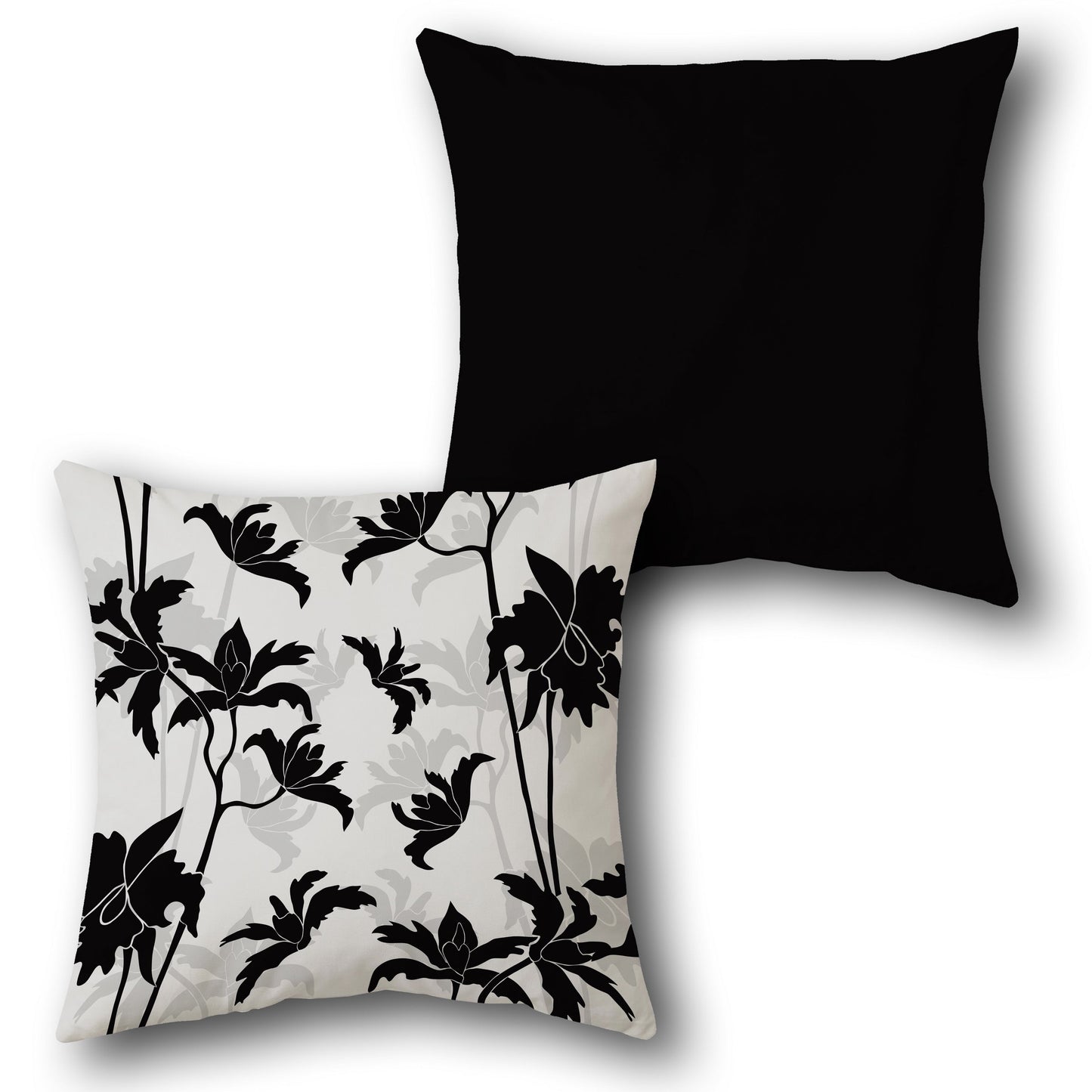 Silhouette Bloom Throw  Design Cushion Single (Front & Back)