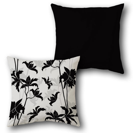Silhouette Bloom Throw  Design Cushion Single (Front & Back)