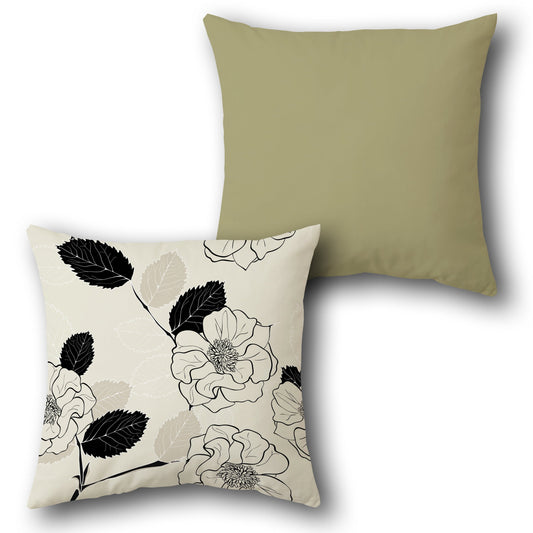 Botanical Sketch Throw  Design Cushion Single (Front & Back)