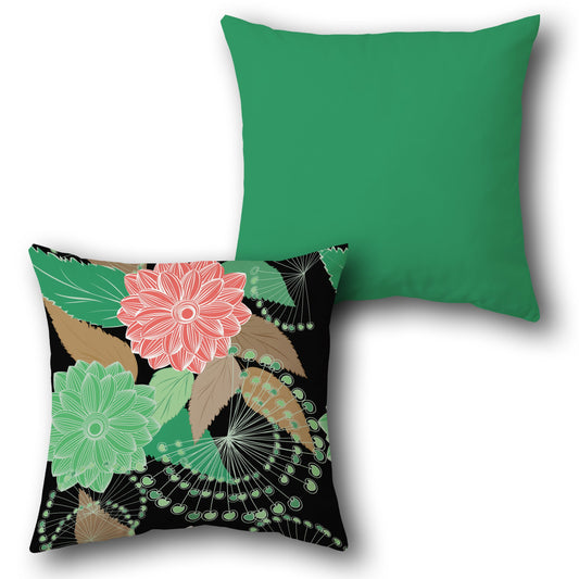 Bold Botanical Floral Throw  Design Cushion Single (Front & Back)