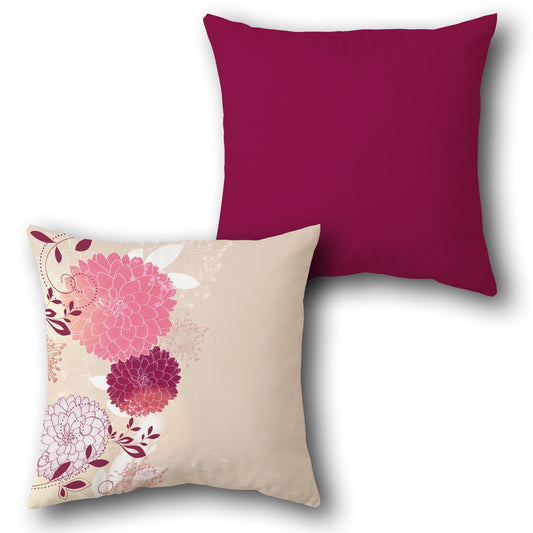 Blush Bloom Throw  Design Cushion Single (Front & Back)