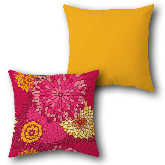 Sunburst Bloom Throw  Design Cushion Single (Front & Back)