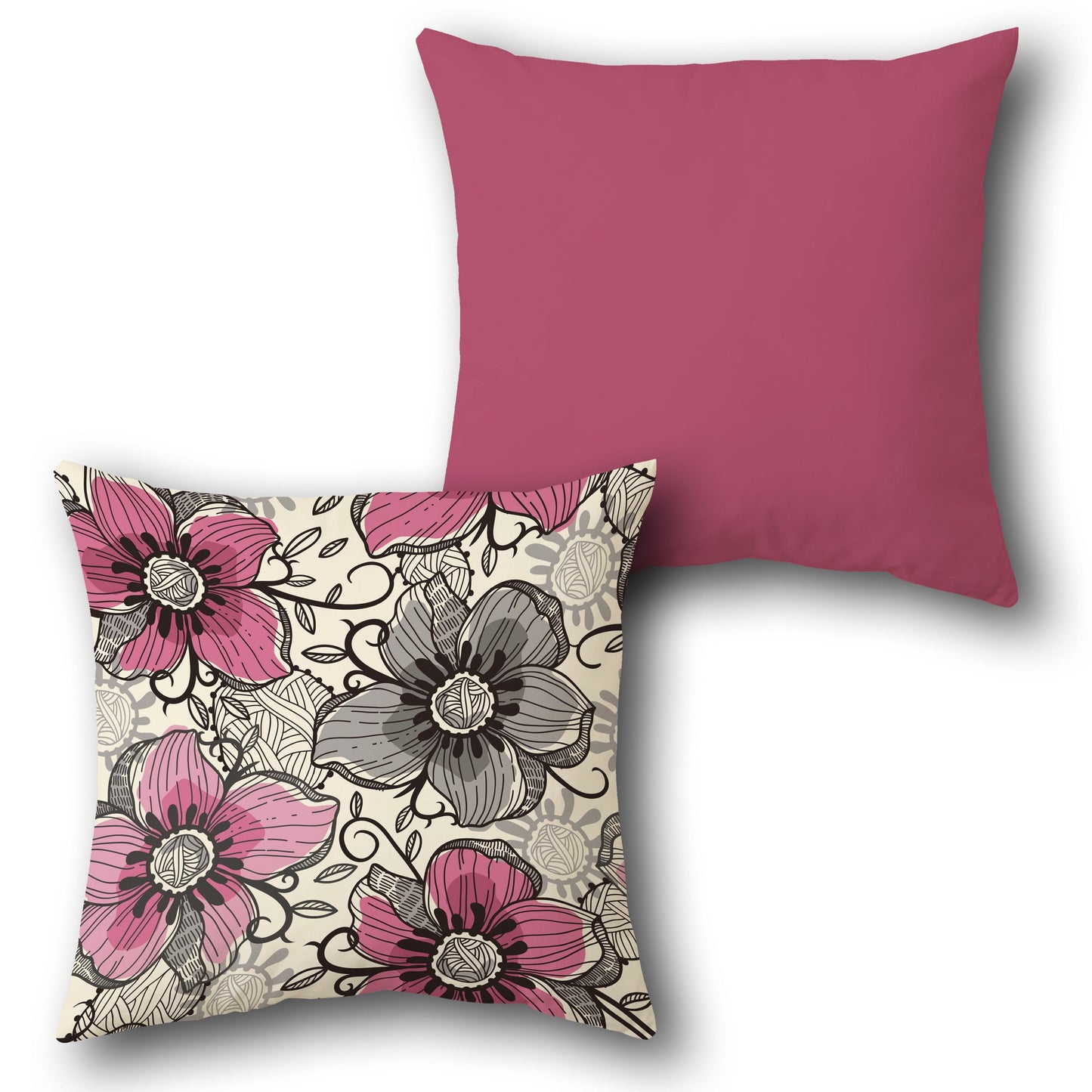 Vintage Bloom  Pink Design Cushion Single (Front & Back)