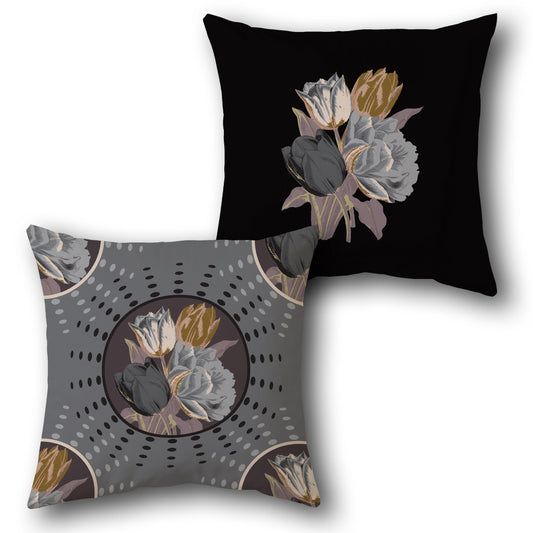 Dotted Tulip   Design Cushion Single (Front & Back)