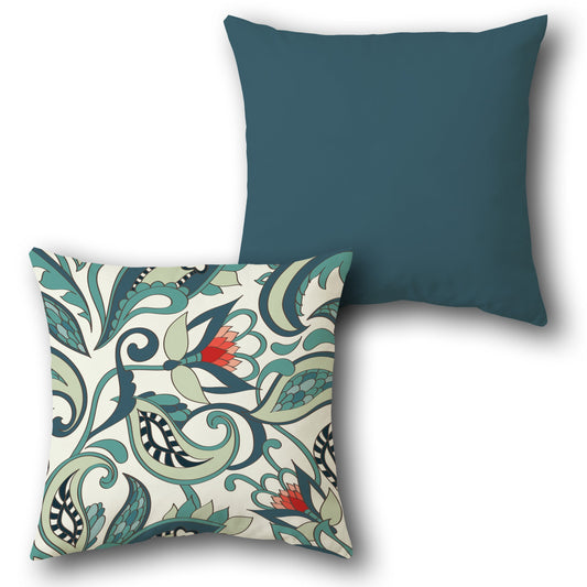 Paisley Bloom  Design Cushion Single (Front & Back)