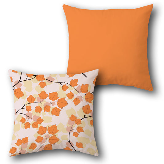 Falling Leaves  Design Cushion Single (Front & Back)