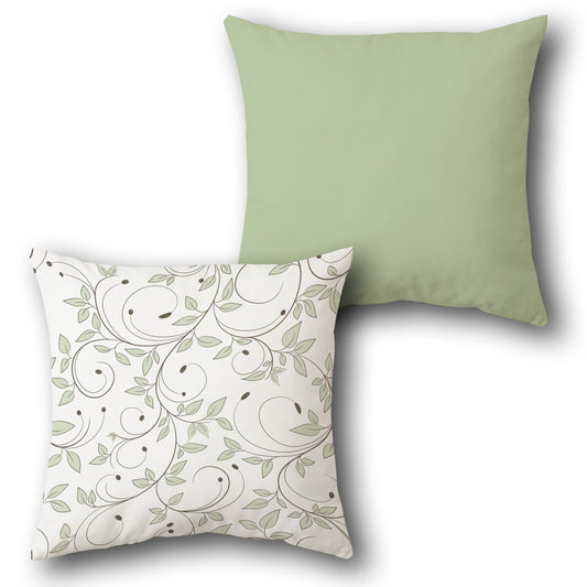 Sage Vine  Design Cushion Single (Front & Back)
