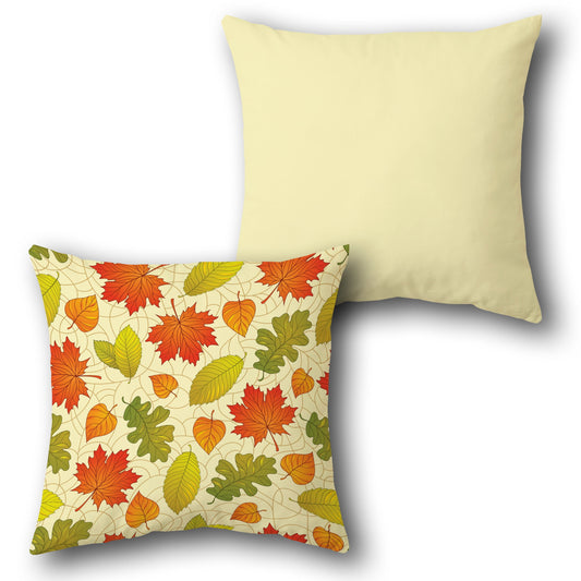 Harvest Leaves  Design Cushion Single (Front & Back)