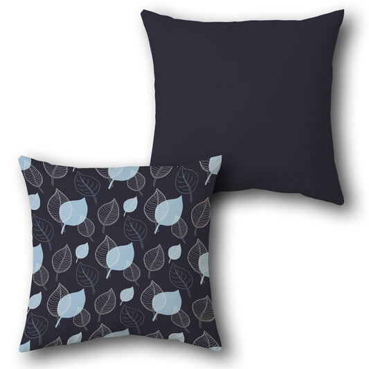 Midnight Breeze Reversible  – Navy & Sky Blue Design Cushion Single (Front & Back)
