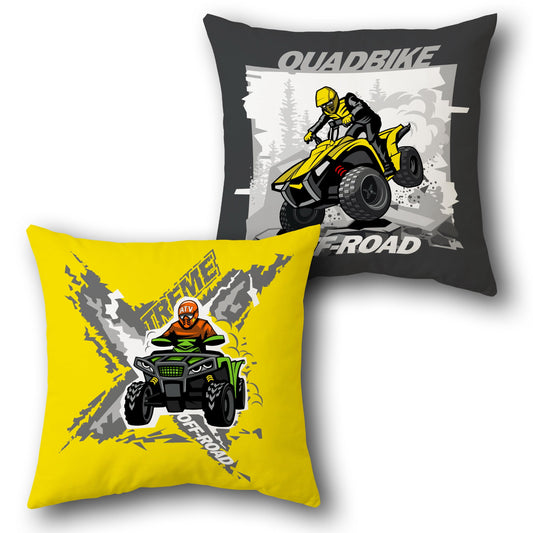 Extreme Off-Road Quadbike  Design Cushion Single (Front & Back)