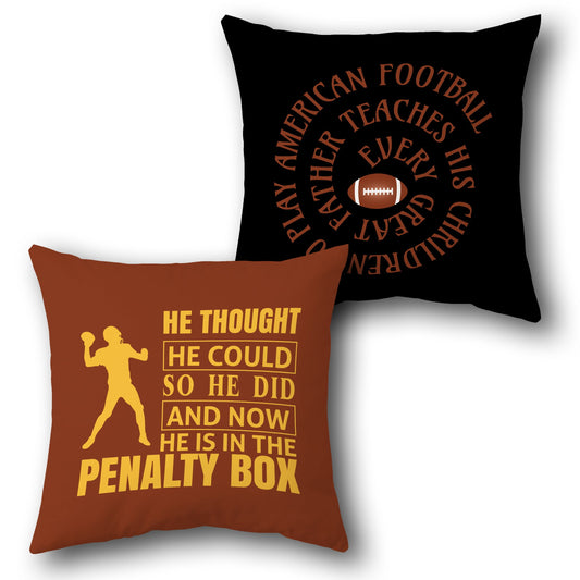 Penalty Box & Generations of Football Wisdom  Design Cushion Single (Front & Back)