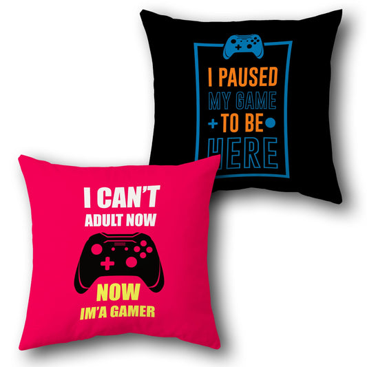 Paused Reality & Gamer Life  Design Cushion Single (Front & Back)