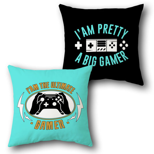 I'm Pretty a Big Gamer  Design Cushion Single (Front & Back)