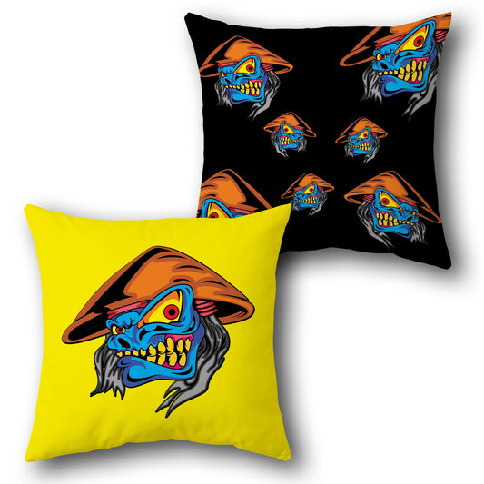 Psychedelic Samurai Zombie  Design Cushion Single (Front & Back)