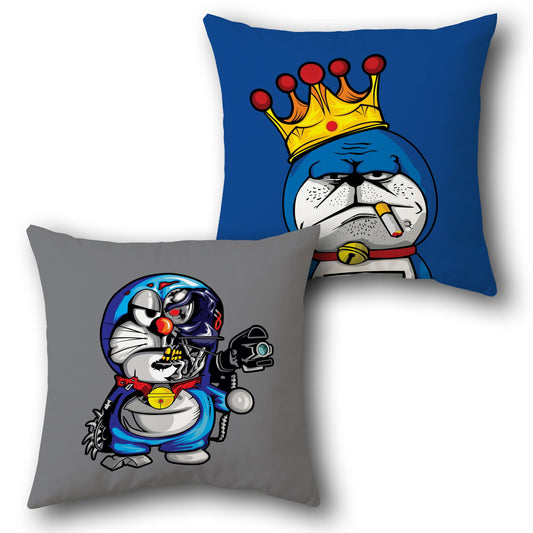Robot Cat King & Cyborg  Design Cushion Single (Front & Back)