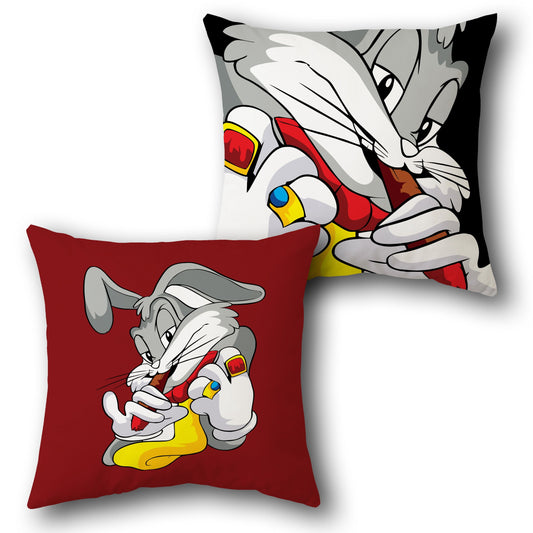 Bugs Bunny Luxe Style Throw  Design Cushion Single (Front & Back)