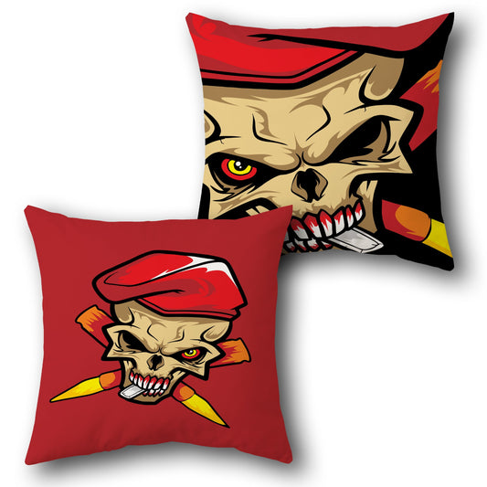 Skull Commando  Design Cushion Single (Front & Back)