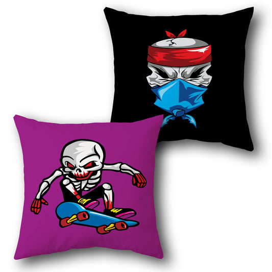 Urban Skeleton Vibe  Design Cushion Single (Front & Back)
