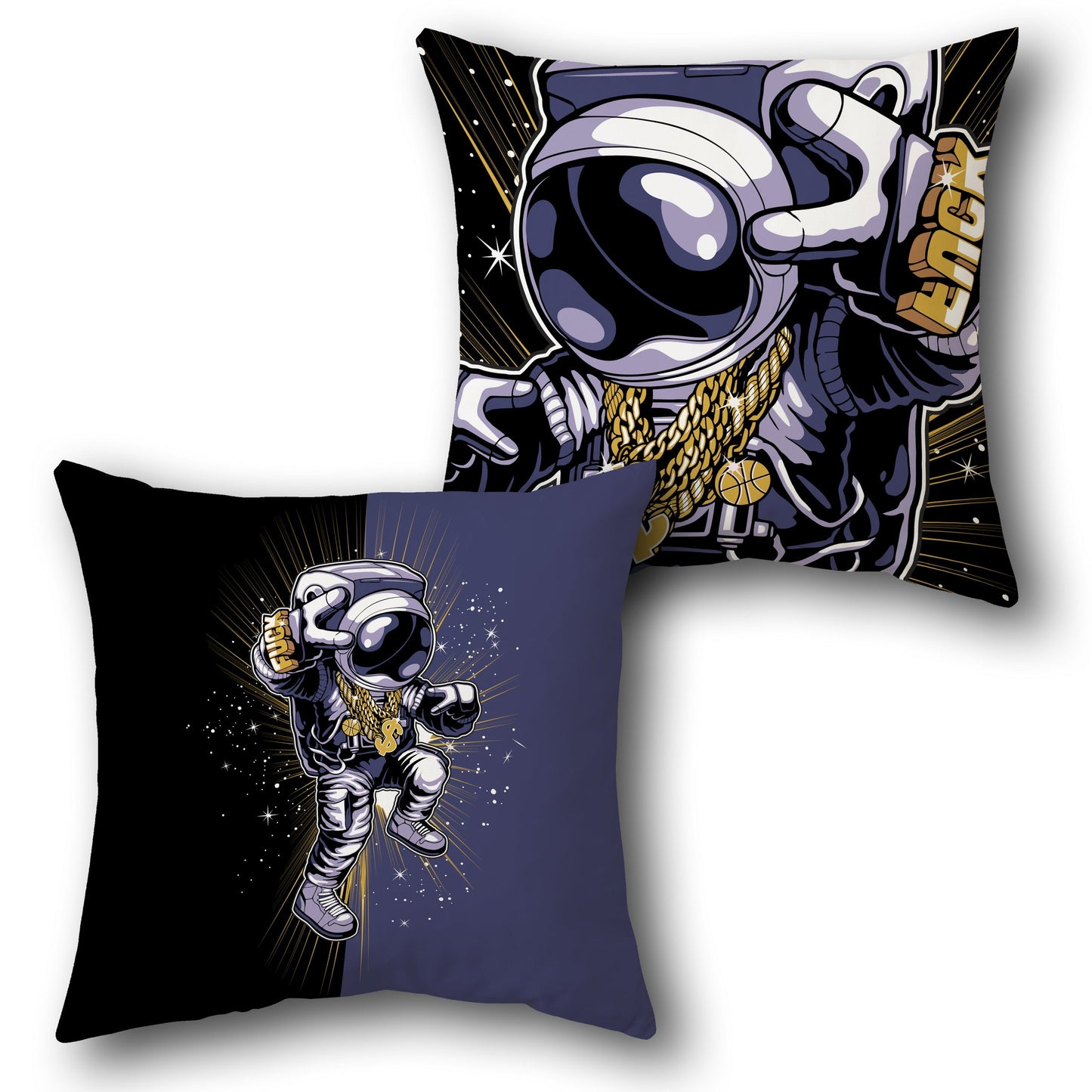 Hip-Hop Astronaut Throw  Design Cushion Single (Front & Back)