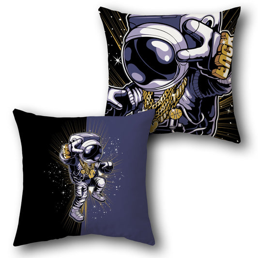 Hip-Hop Astronaut Throw  Design Cushion Single (Front & Back)