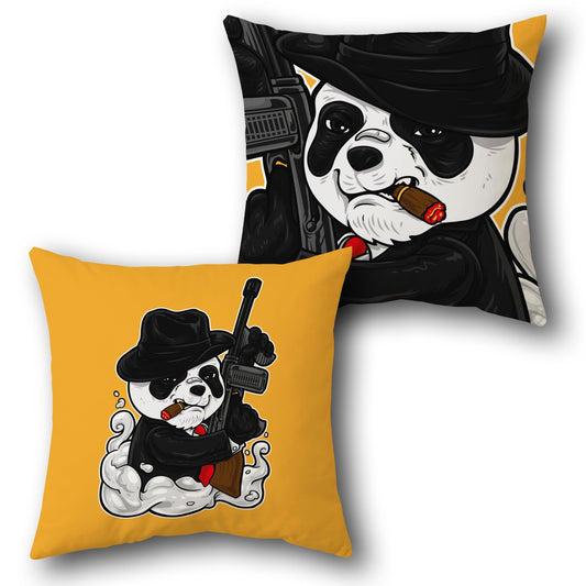 Gangster Panda  Design Cushion Single (Front & Back)