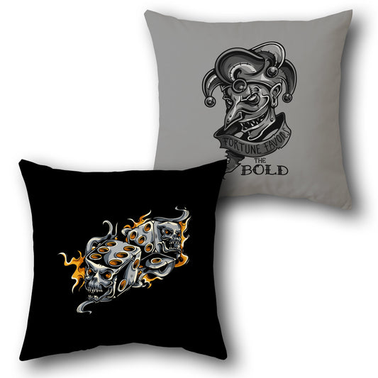 Fortune & Fire Dice  Design Cushion Single (Front & Back)