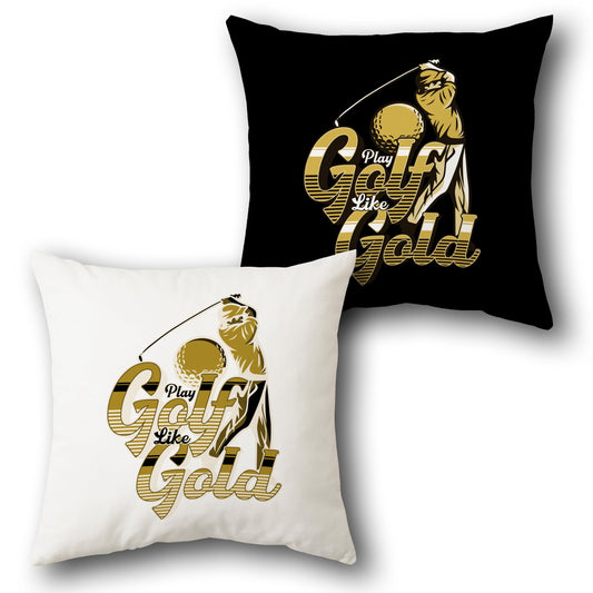 "Play Like Gold" Golf Cushion (Single, Front & Back)